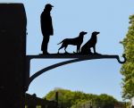 One Man and his Dogs Hanging Basket Bracket